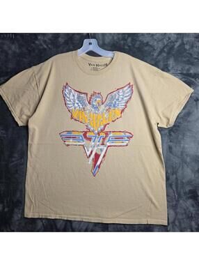 Van Halen Puffy Print Band Tshirt Mens Sz L.